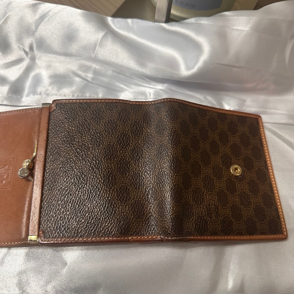 Celine Tan and Brown Leather Wallet - Picture 5 of 9